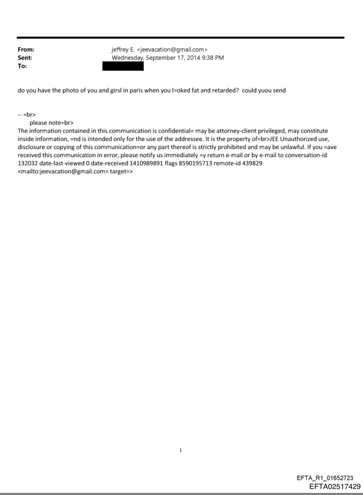 Email evidence